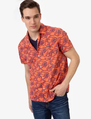 FLORAL POPLIN SHORT SLEEVE SHIRT