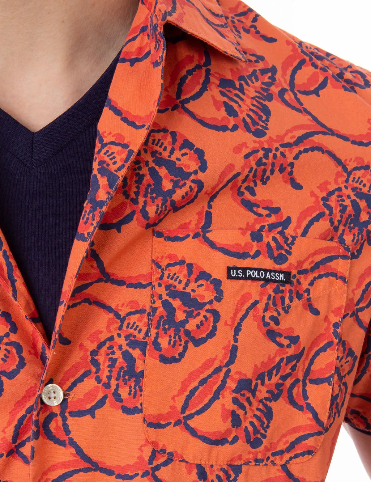 FLORAL POPLIN SHORT SLEEVE SHIRT