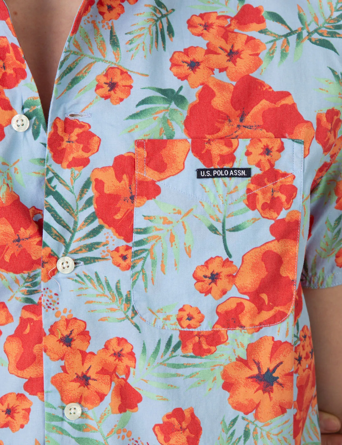 FLORAL SHORT SLEEVE CAMP SHIRT