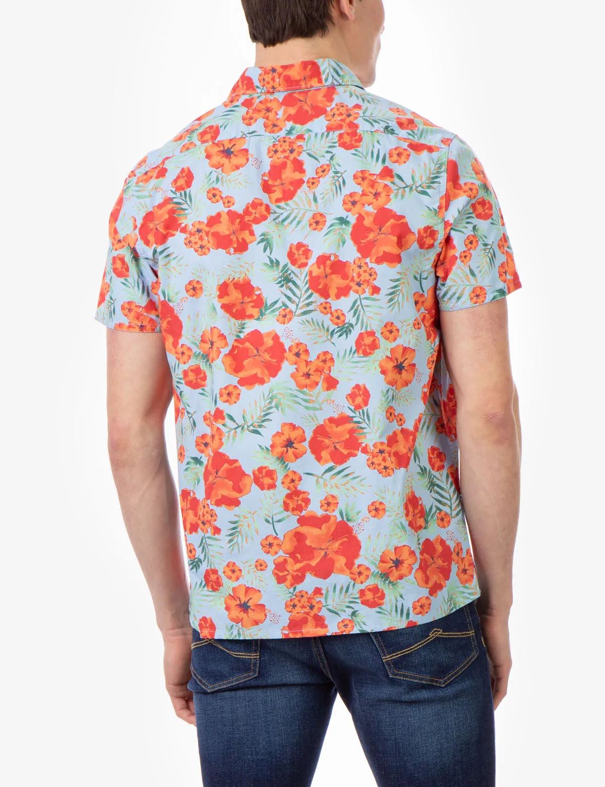 FLORAL SHORT SLEEVE CAMP SHIRT