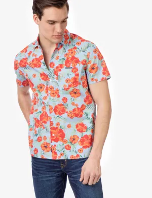 FLORAL SHORT SLEEVE CAMP SHIRT