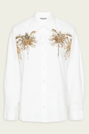 Fresh Embellished Shirt in Off-White