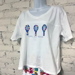 Game. Set. Match. Crop Tee
