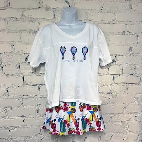 Game. Set. Match. Crop Tee