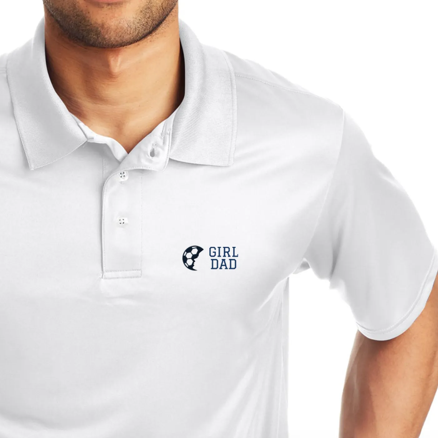 Girl Dad Embroidered Performance Polo