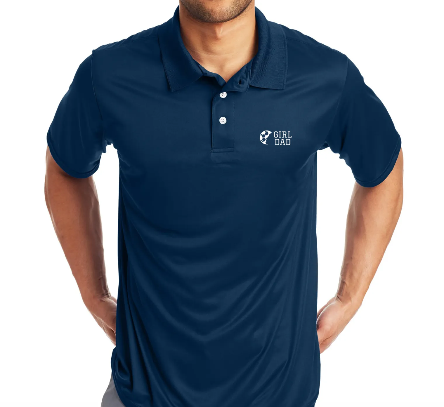 Girl Dad Embroidered Performance Polo