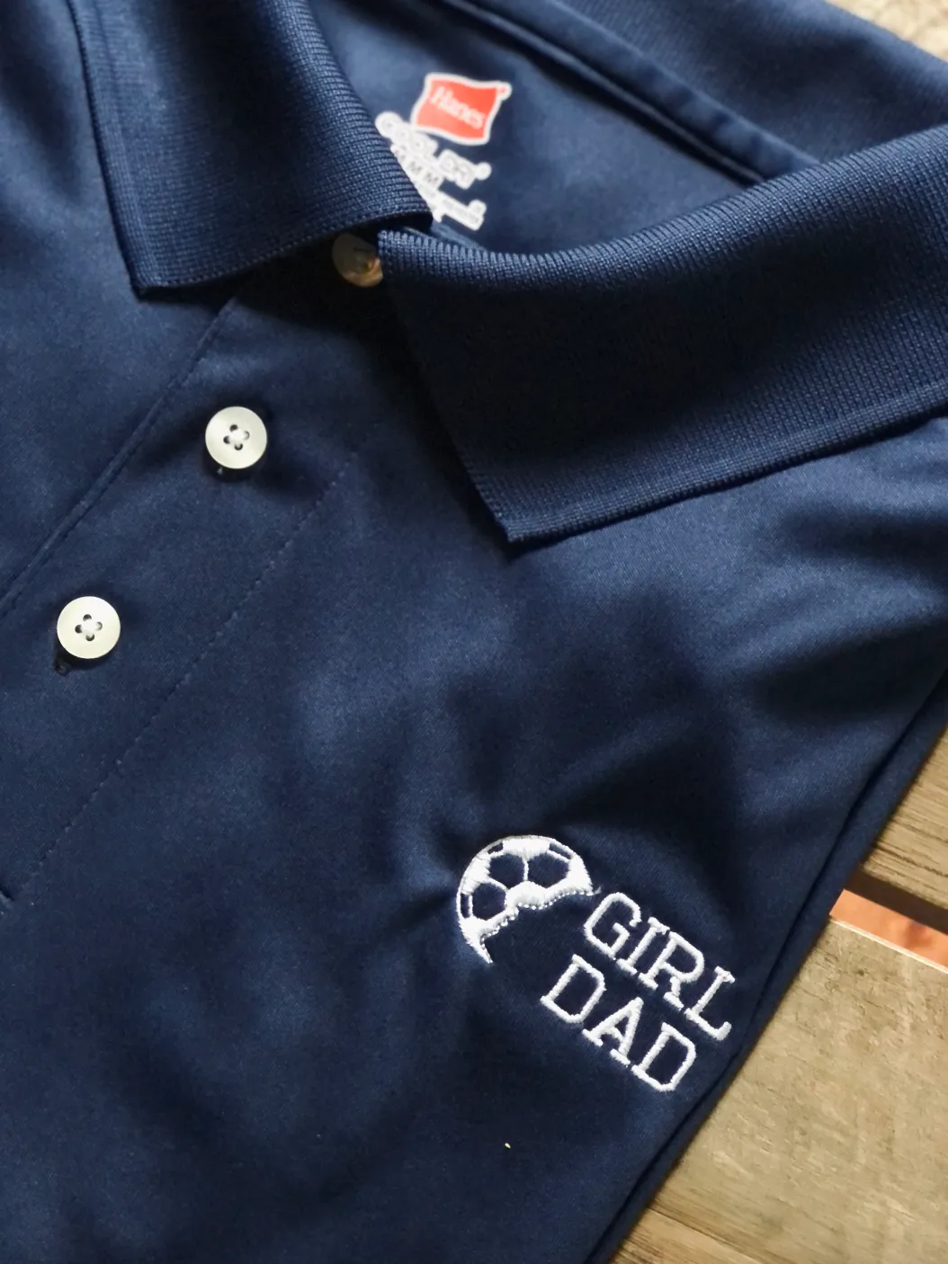 Girl Dad Embroidered Performance Polo