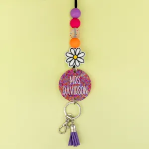 Good Vibes Groovy Acrylic Lanyard