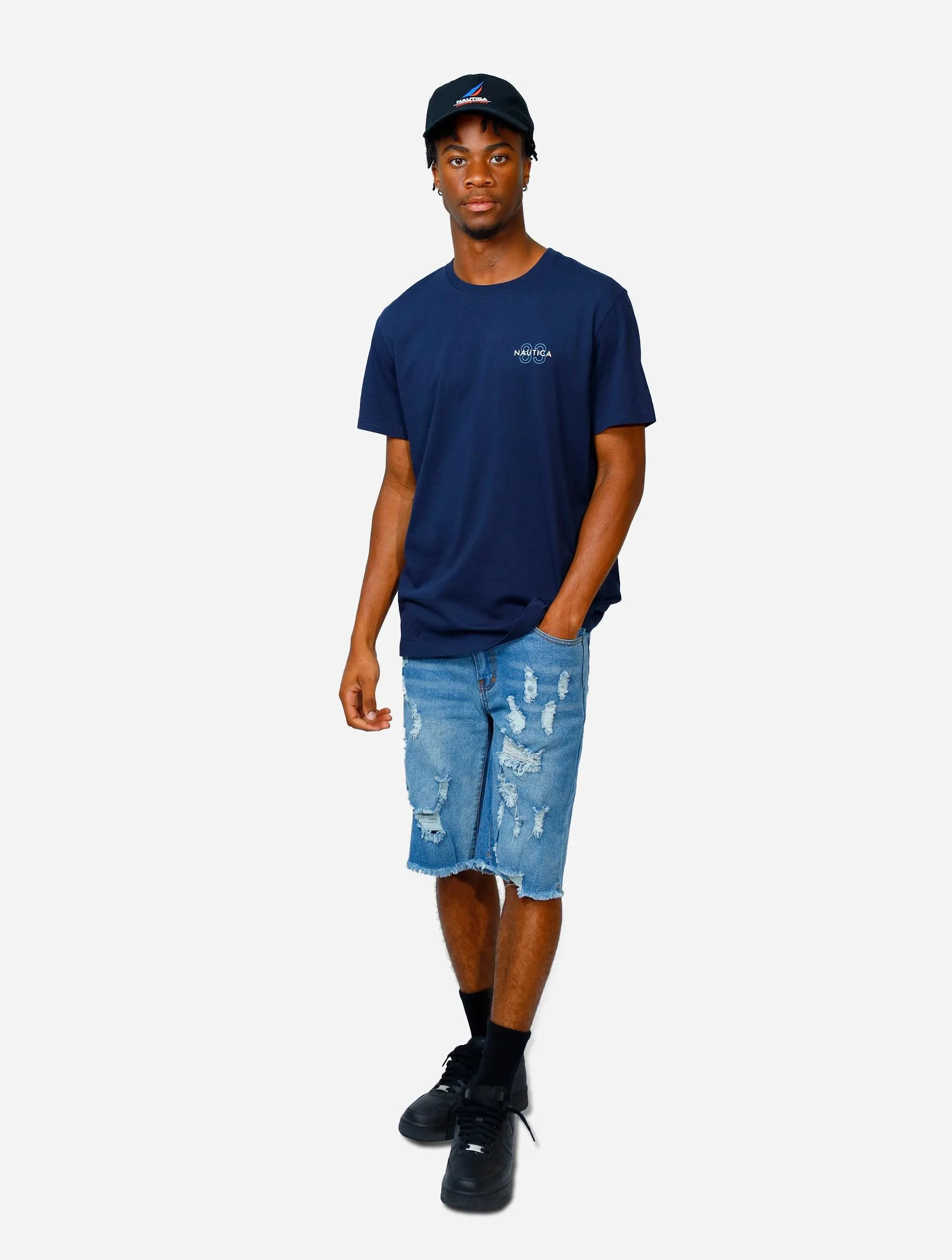 Gracias Dios Max Repair Denim Shorts