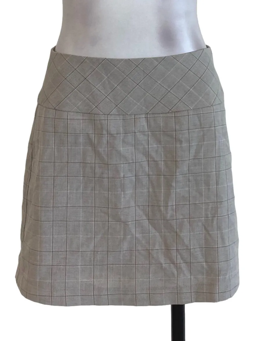 Grey Plaid Skorts