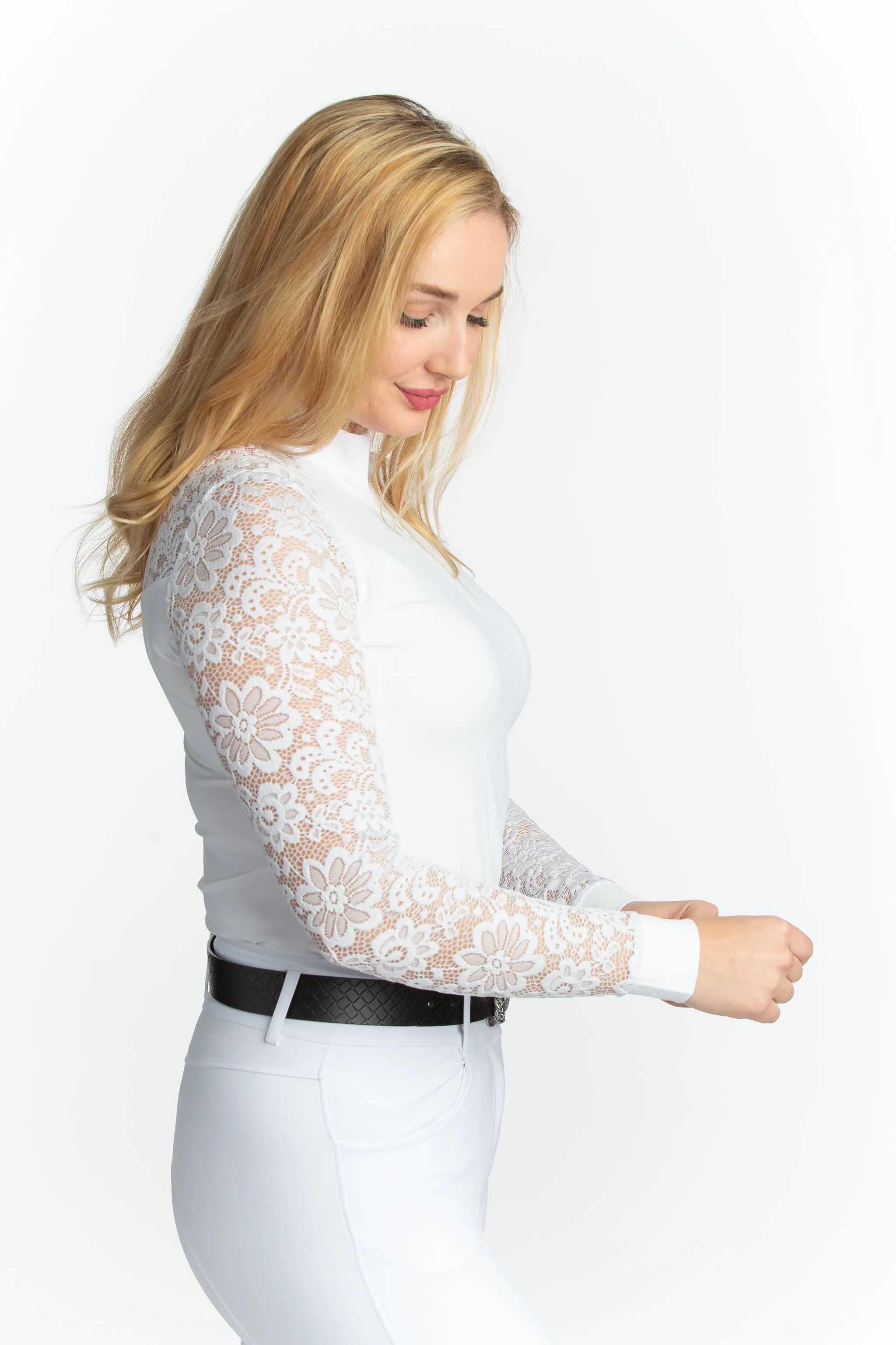 Hannah Childs Jaclyn Lace Show Shirt Zip