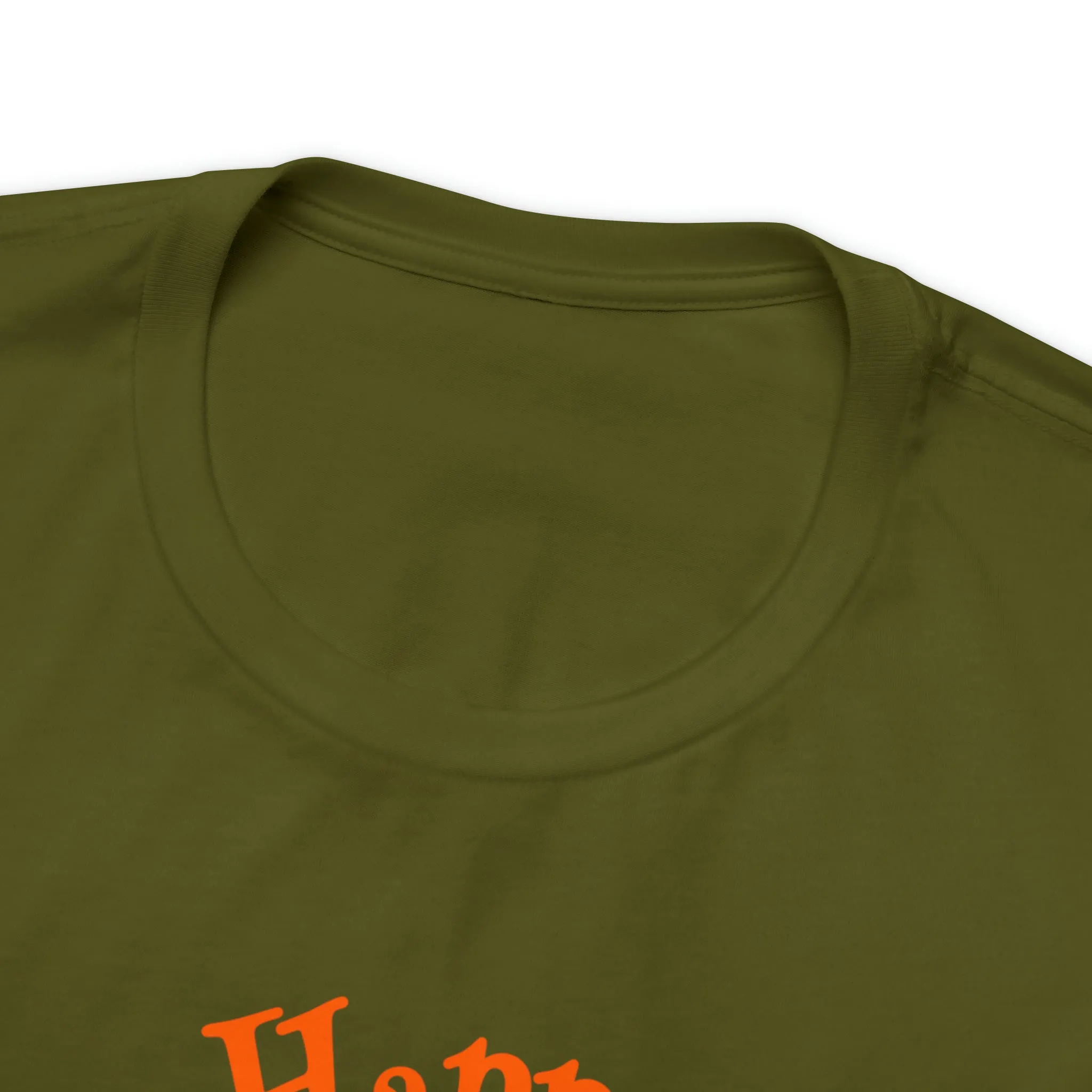 Happy Halloween Black Cat T-Shirt | Cat with Witche's Hat Tee |  Bella Canvas 3001Unisex | Funny Short Sleeve Tshirt