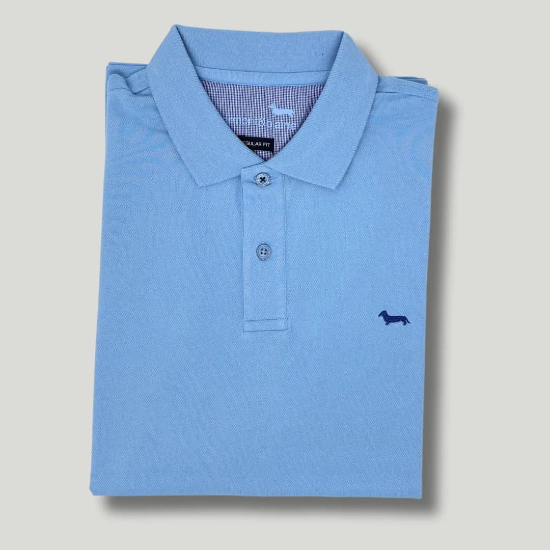 Harmont & Blaine Basic Stretch Polo - Light Blue
