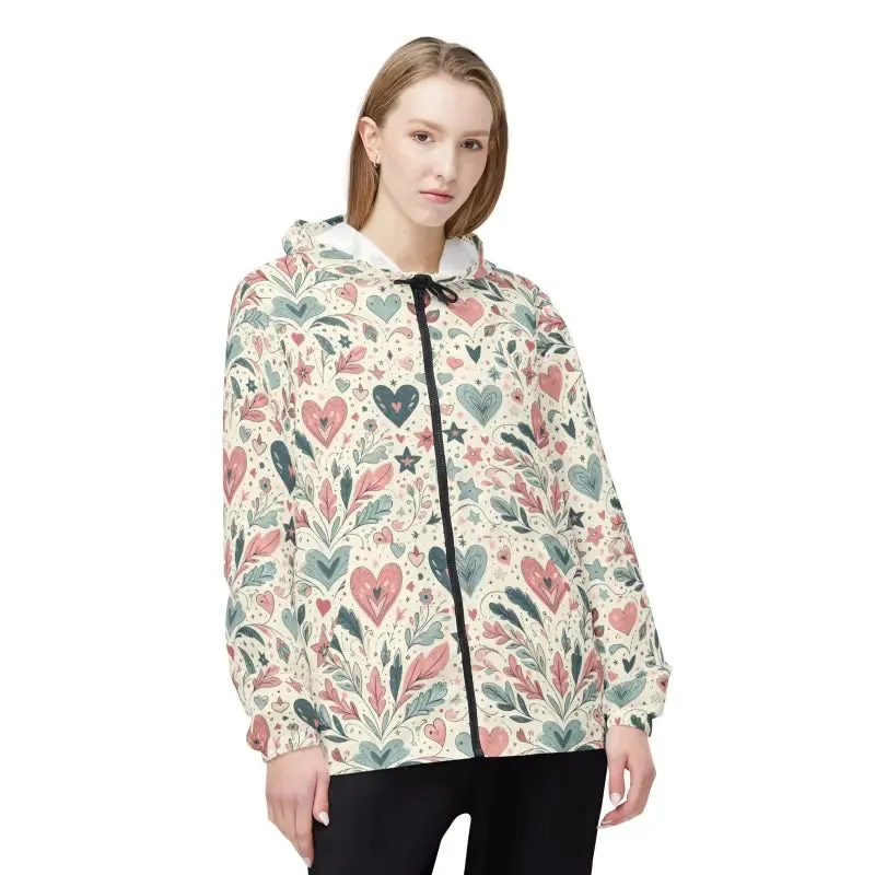 Hearts & Leaves Unisex Windbreaker Style Meets Comfort