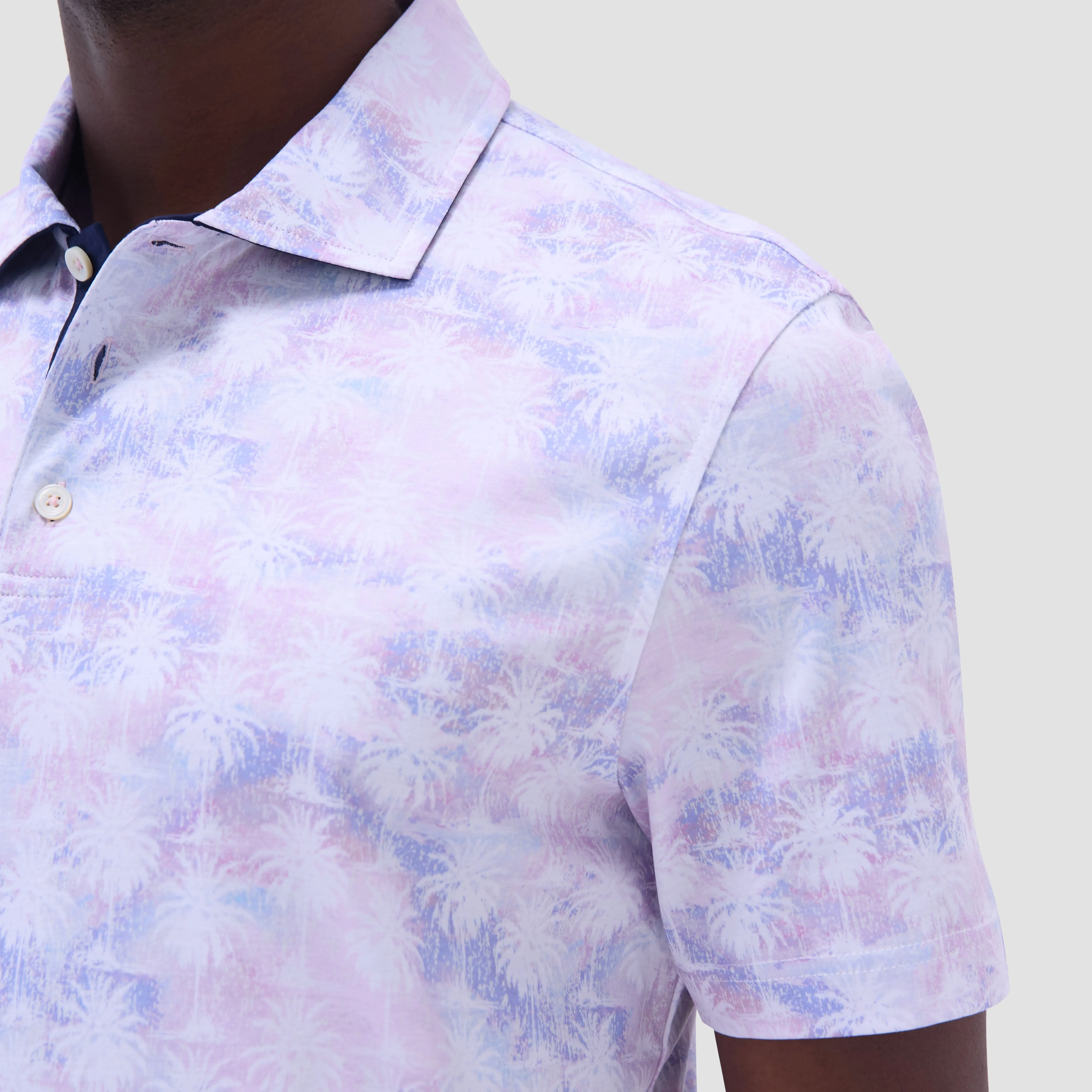 Hendrix Watercolor Palm Tree Polo Shirt