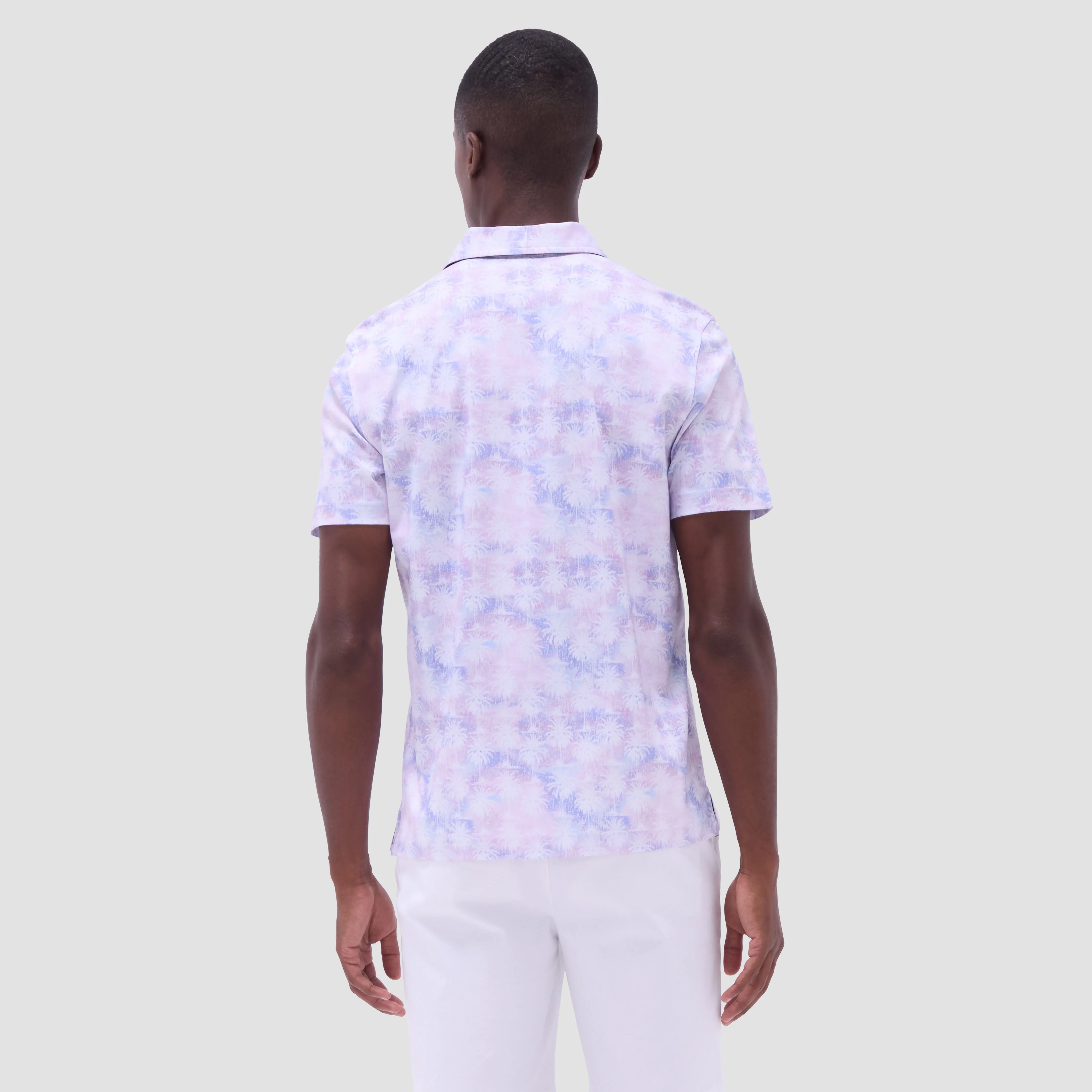 Hendrix Watercolor Palm Tree Polo Shirt