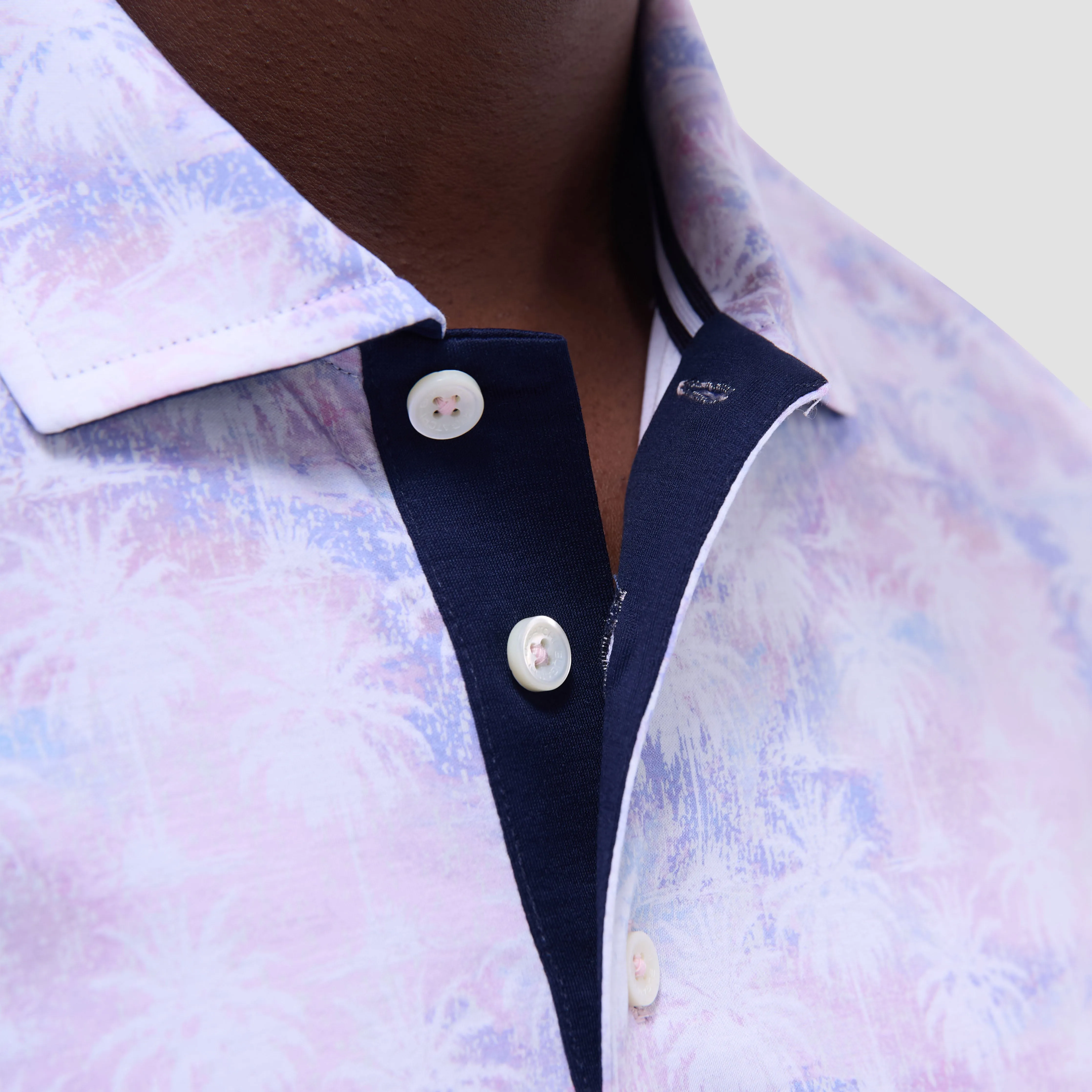 Hendrix Watercolor Palm Tree Polo Shirt