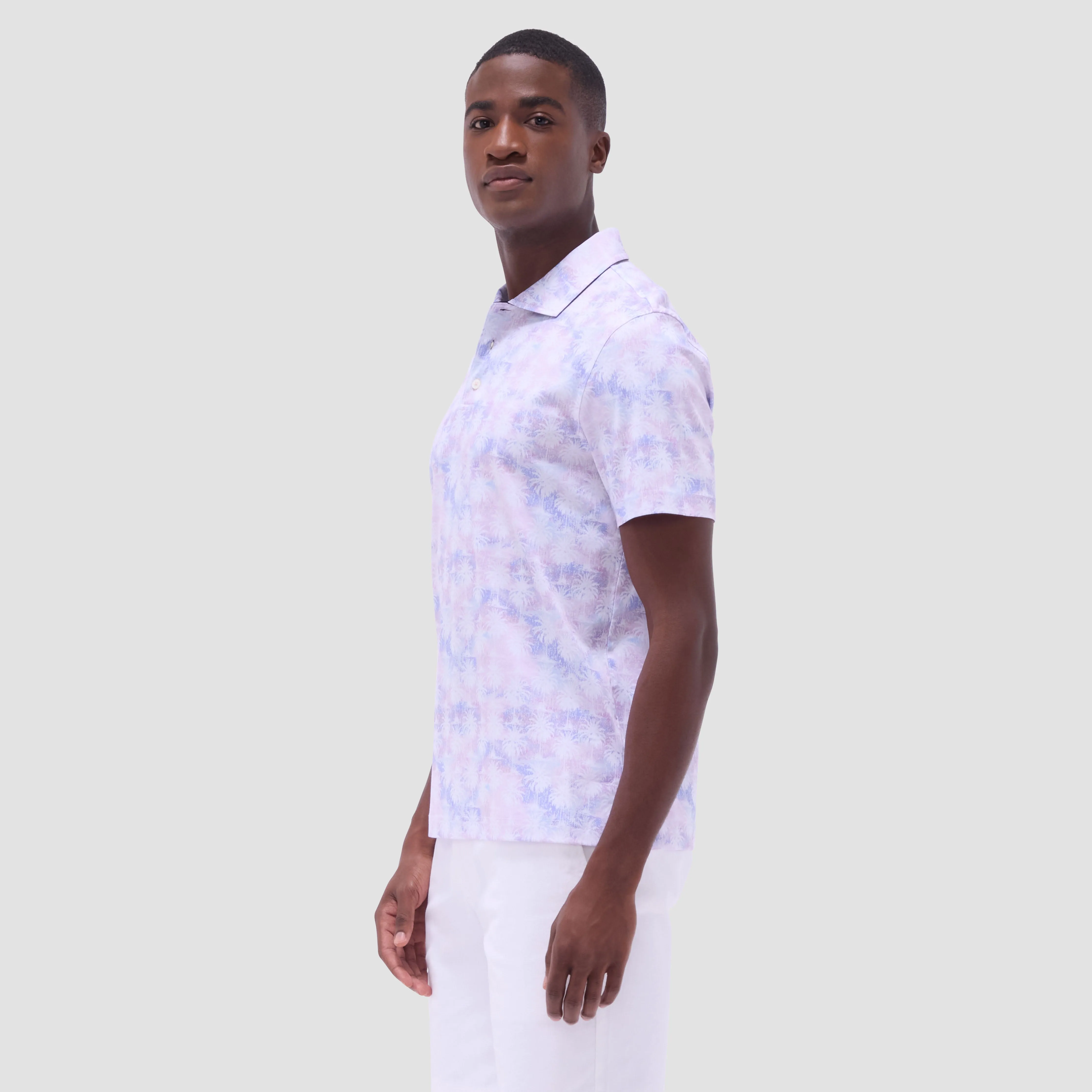 Hendrix Watercolor Palm Tree Polo Shirt