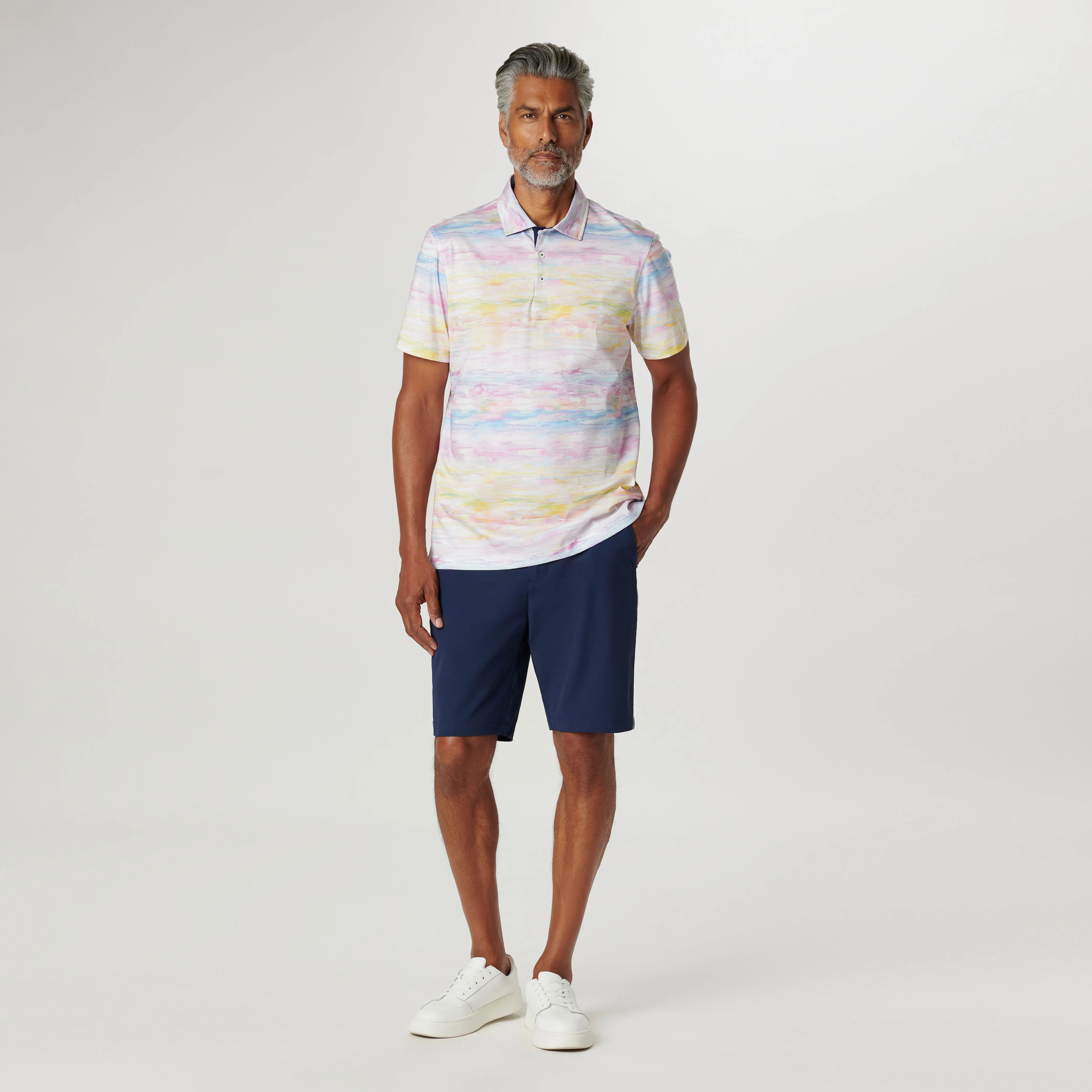 Hendrix Watercolor Print Polo