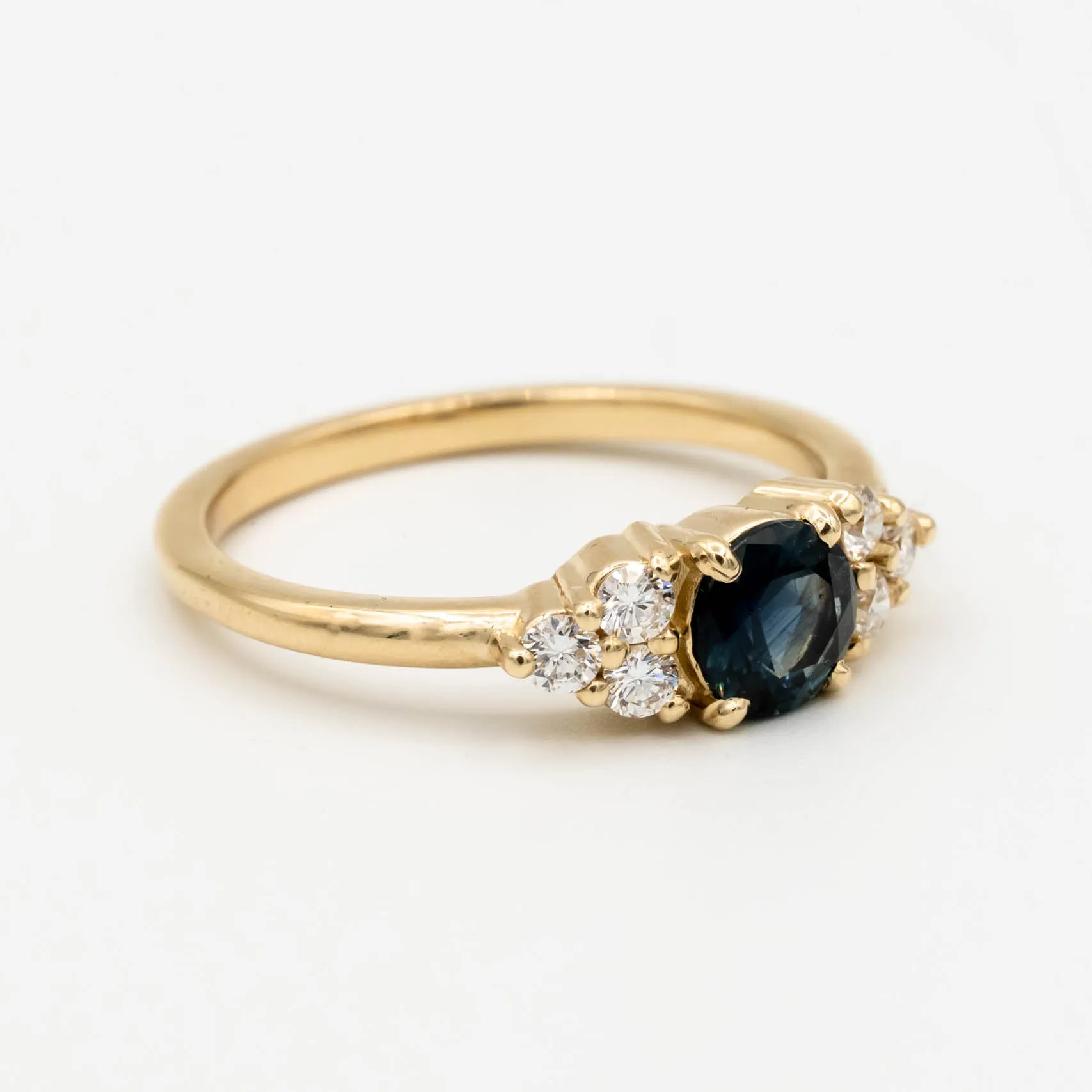 Holly Engagement Ring | .74 Montana Sapphire | 14k Yellow Gold