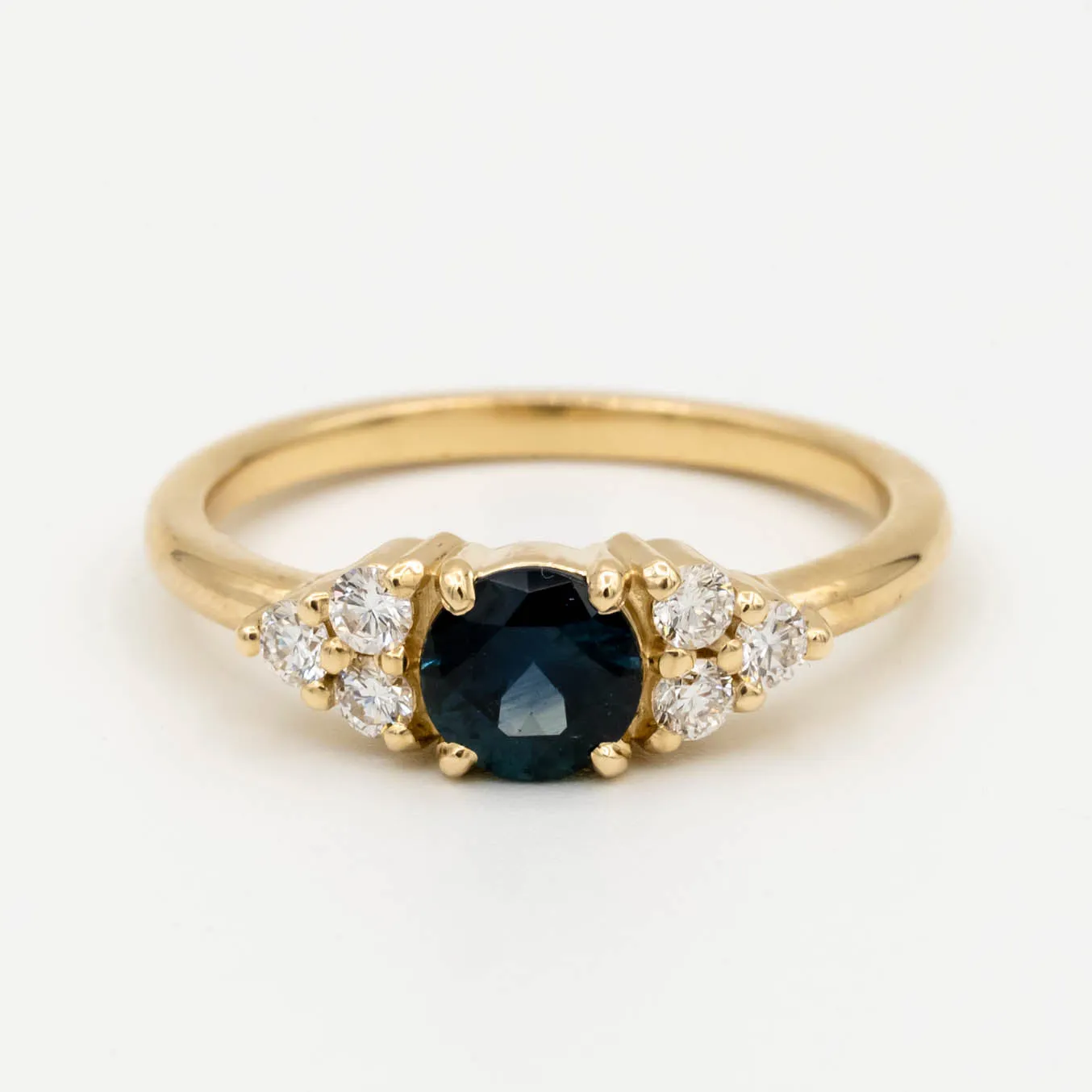 Holly Engagement Ring | .74 Montana Sapphire | 14k Yellow Gold