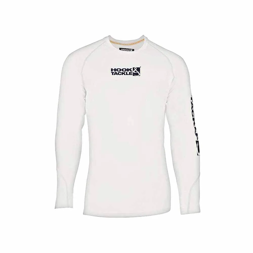 Hook & Tackle White Hooked L/S UV Crew Fishing Shirt