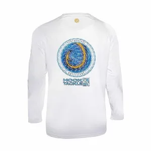 Hook & Tackle White Hooked L/S UV Crew Fishing Shirt