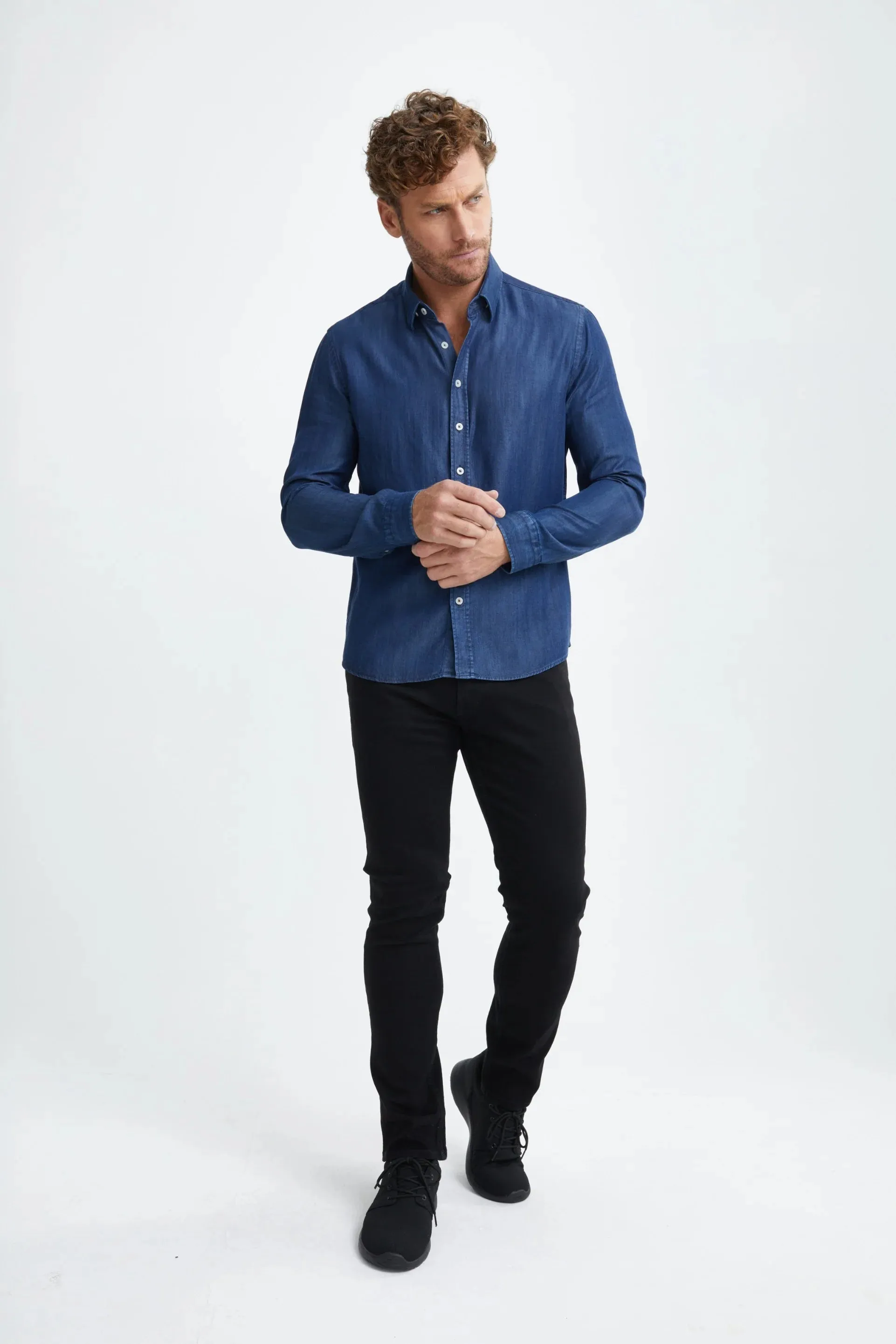 Indigo Tencel Denim Shirt
