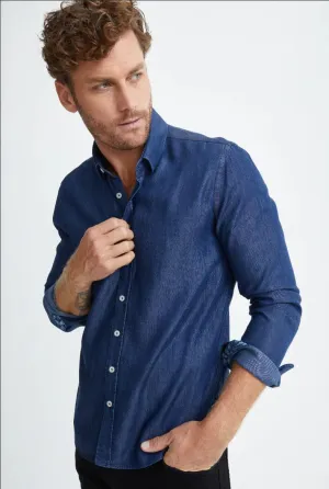 Indigo Tencel Denim Shirt