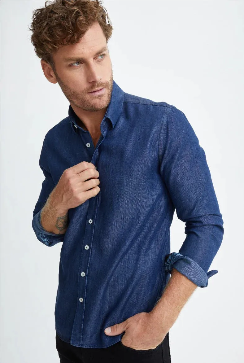 Indigo Tencel Denim Shirt