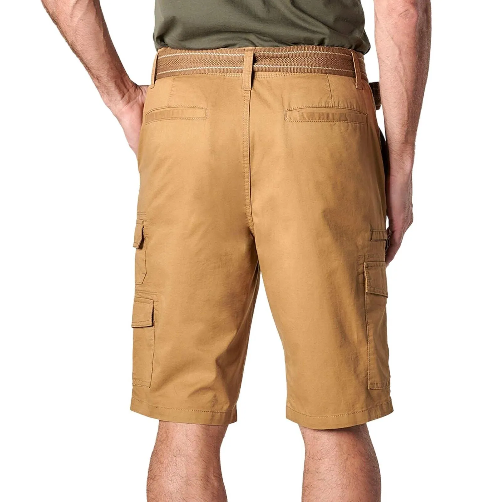 Iron Co. Men's Comfort Flex Waistband Stretch Twill Cargo Short I470753S