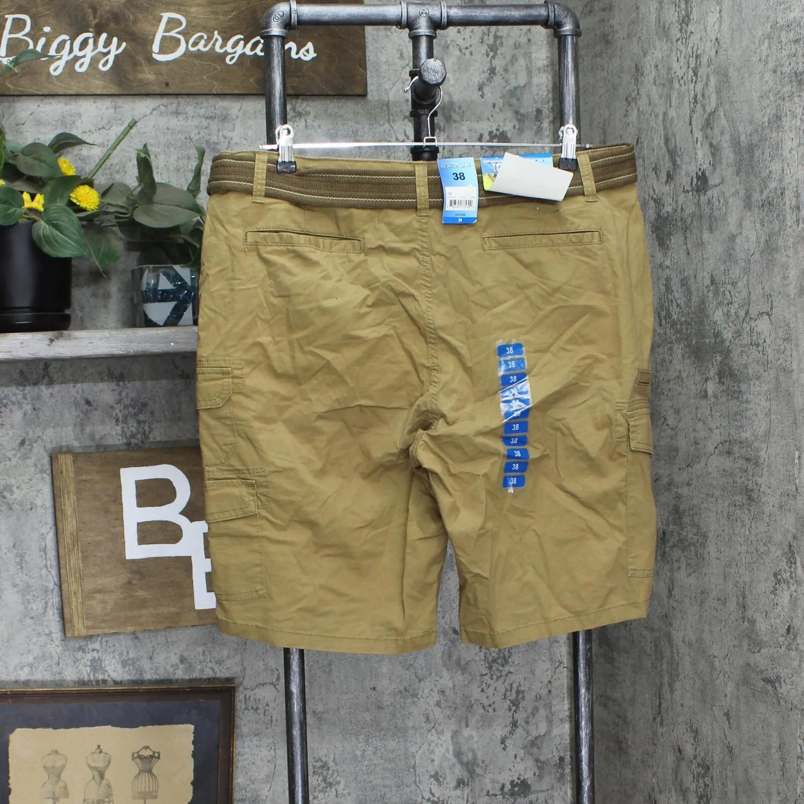 Iron Co. Men's Comfort Flex Waistband Stretch Twill Cargo Short I470753S
