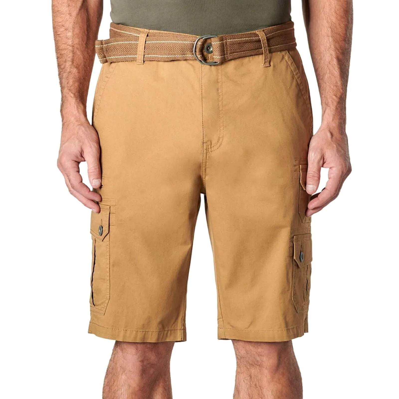 Iron Co. Men's Comfort Flex Waistband Stretch Twill Cargo Short I470753S