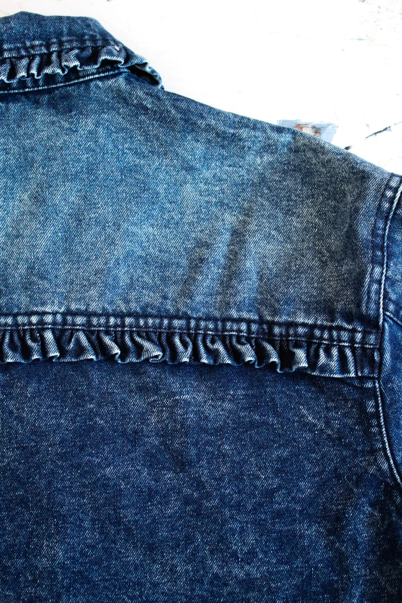 Jackie Front Zip Denim Jacket • Dark Wash