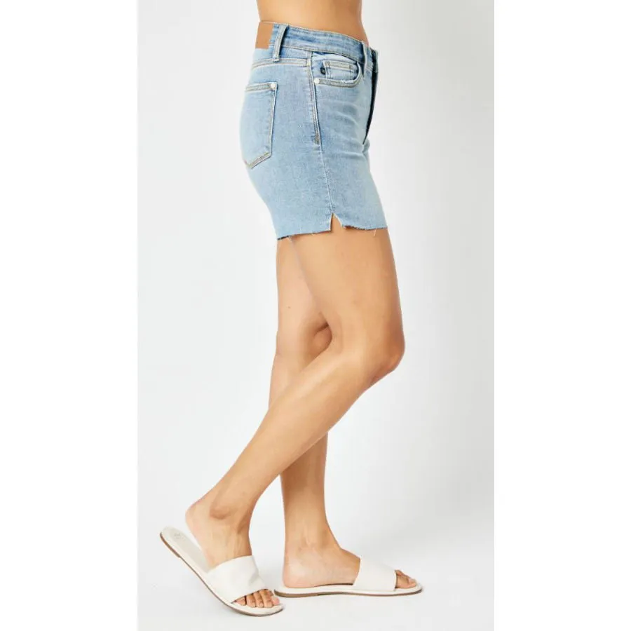 Judy Blue Mid Rise Cut Off Shorts