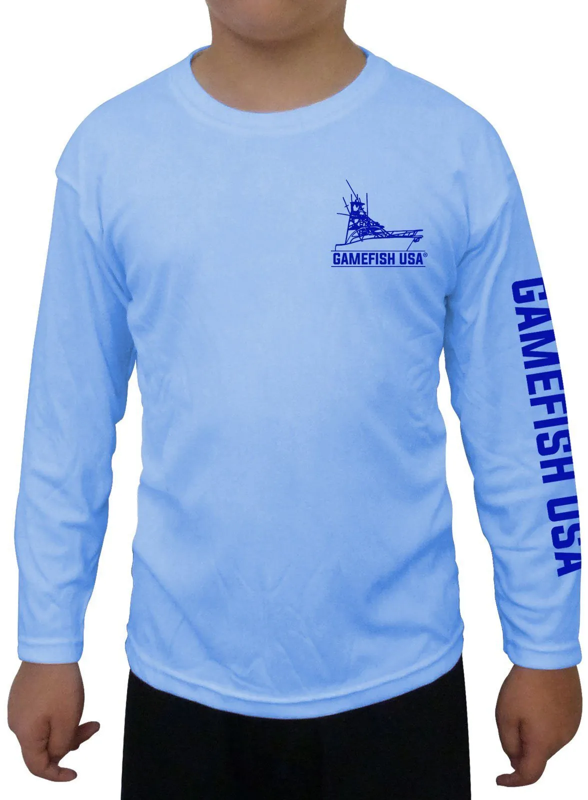 Kid's UPF 50 Long Sleeve Microfiber Moisture Wicking Performance Fishing Shirt Mahi