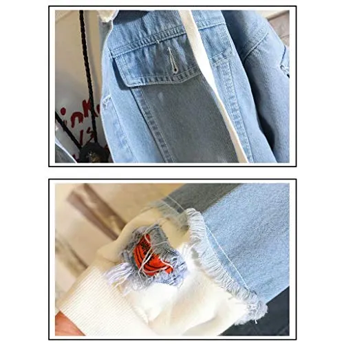 KPOP Rapper Denim Jacket Jeans Love Printed Fashion Sport Hip Hop Hoodie