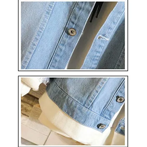 KPOP Rapper Denim Jacket Jeans Love Printed Fashion Sport Hip Hop Hoodie