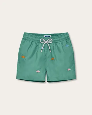 LOVE BRAND & CO | Boys Staniel Embroidered Swim Shorts | Primavera