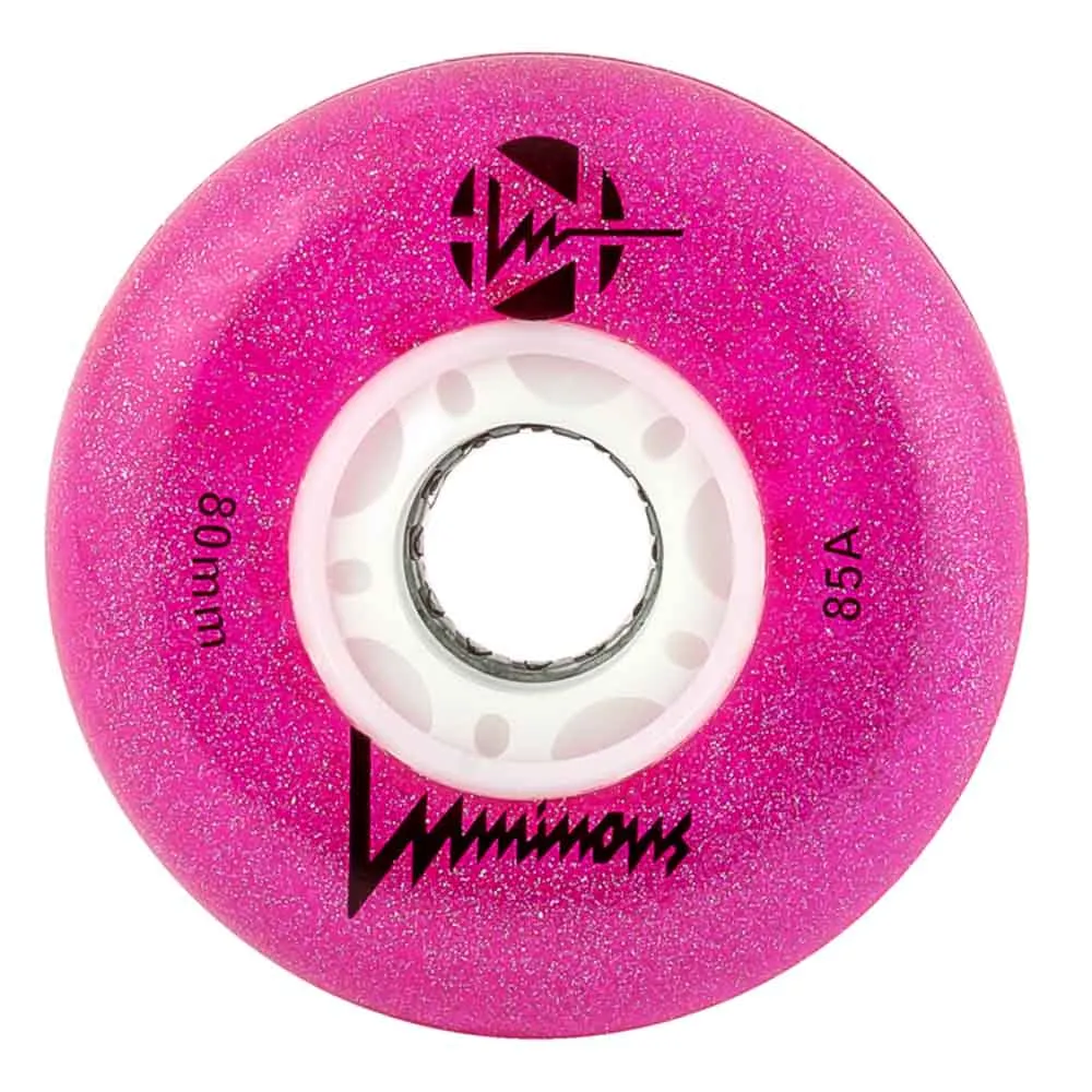 Luminous LED Inline Wheels Glitter 76mm 85a 4pk