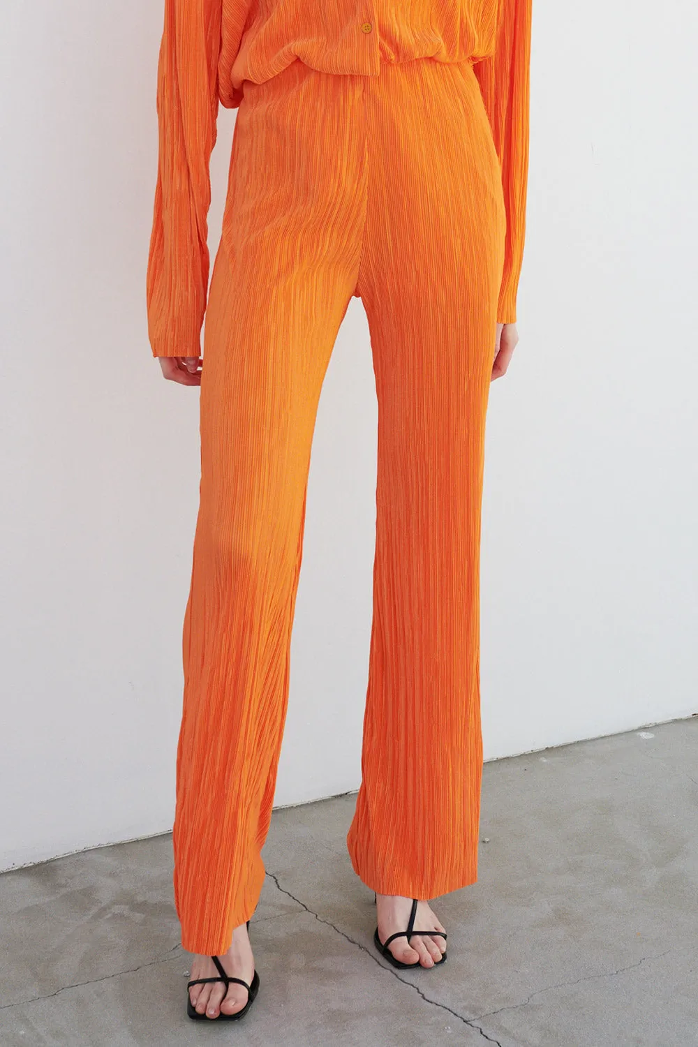 Maria Flared Leg Plisse Pants