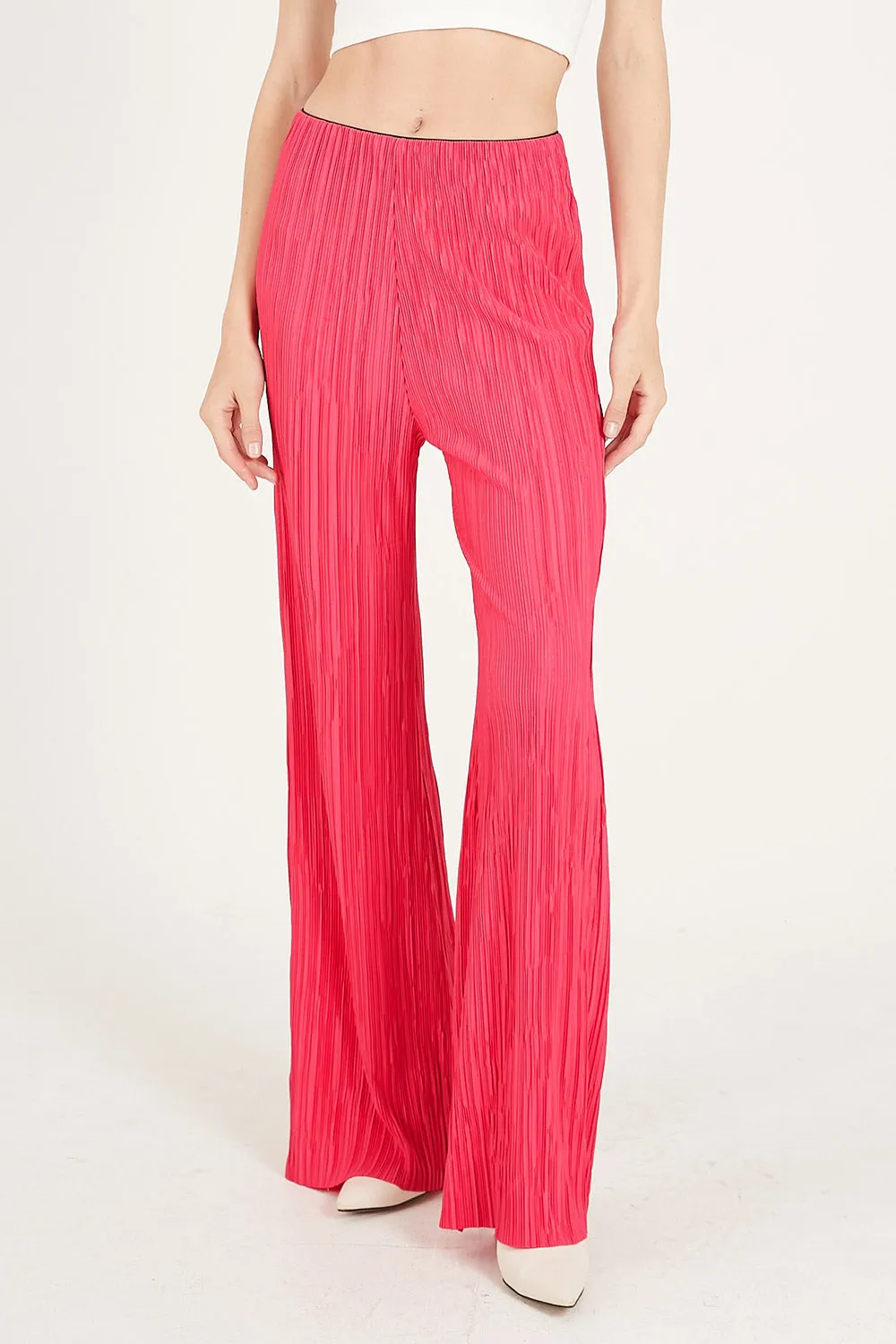 Maria Flared Leg Plisse Pants