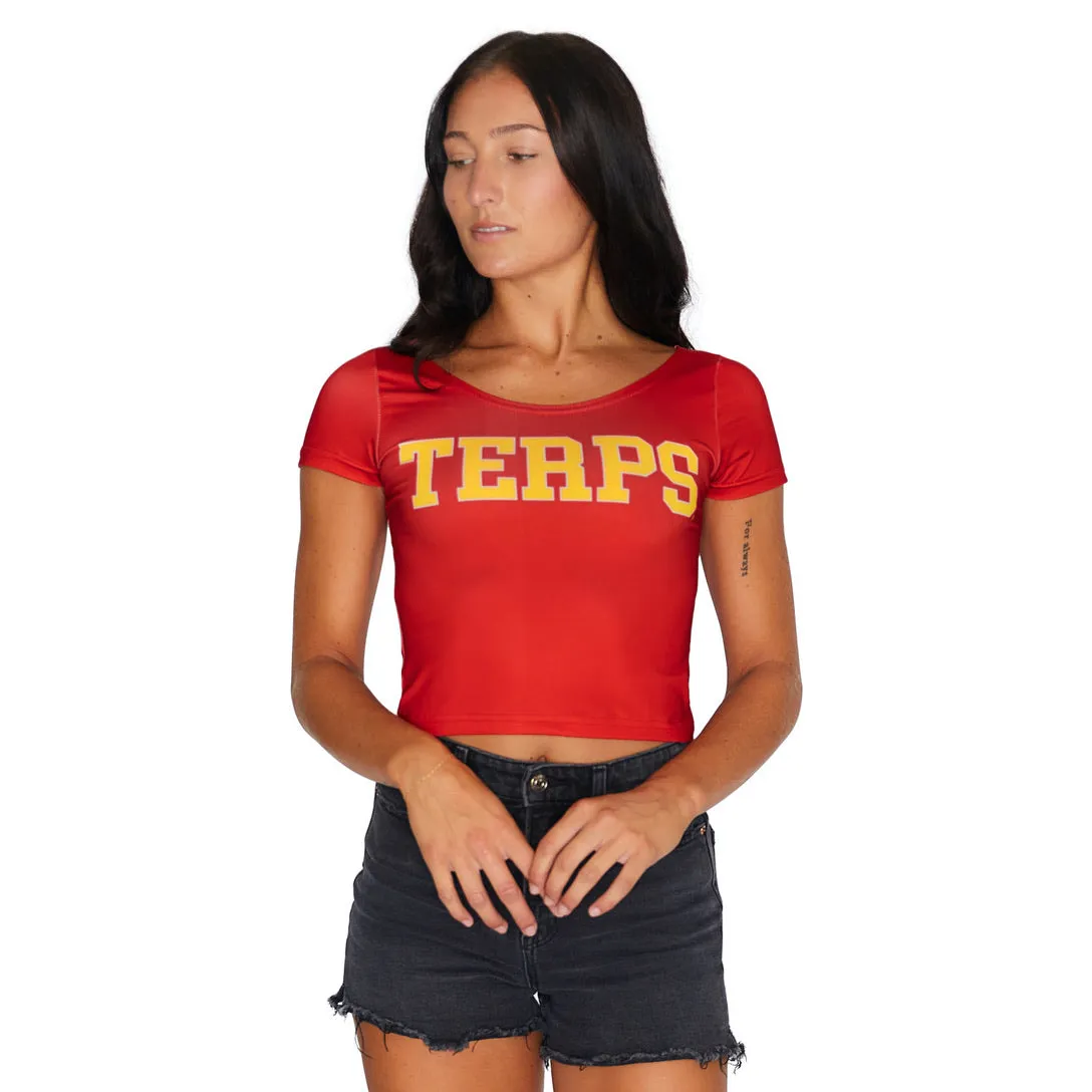 Maryland Terps Red Babydoll Tee