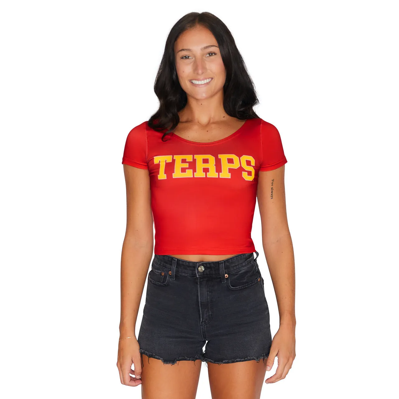 Maryland Terps Red Babydoll Tee