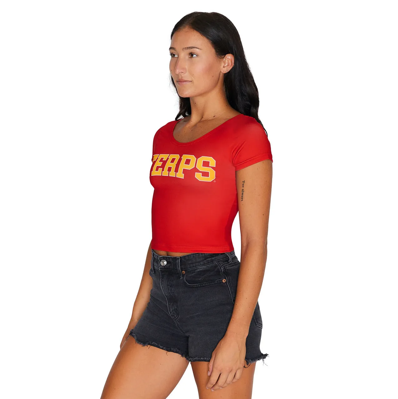 Maryland Terps Red Babydoll Tee