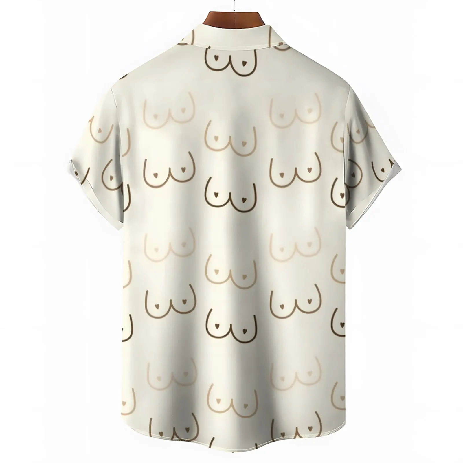 Men's Abstract Line Print Short Sleeve Shirt 2404001908