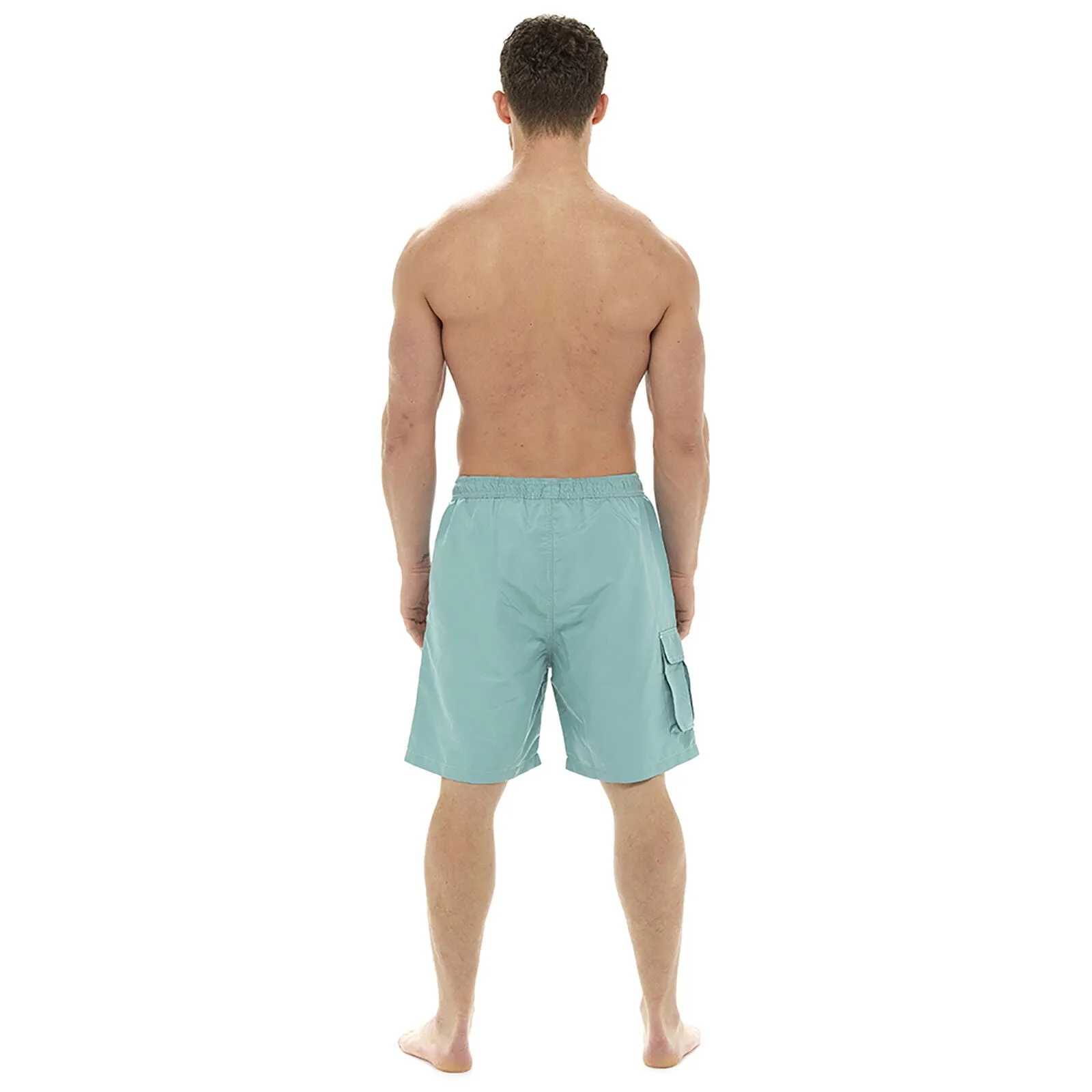MENS CARGO FLAP POCKET SWIMMING SHORTS POOL SURF GENTS HOLIDAY BEACH SWIM TRUNKS