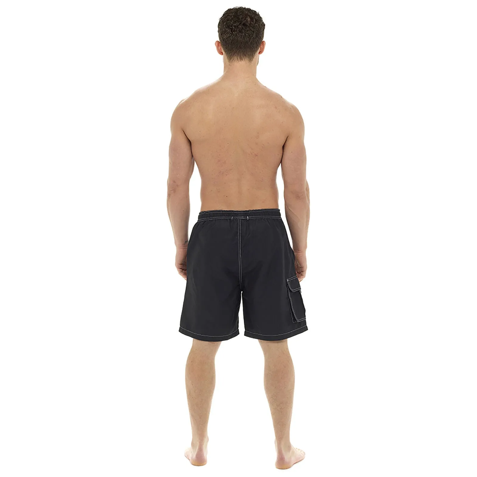 MENS CARGO FLAP POCKET SWIMMING SHORTS POOL SURF GENTS HOLIDAY BEACH SWIM TRUNKS