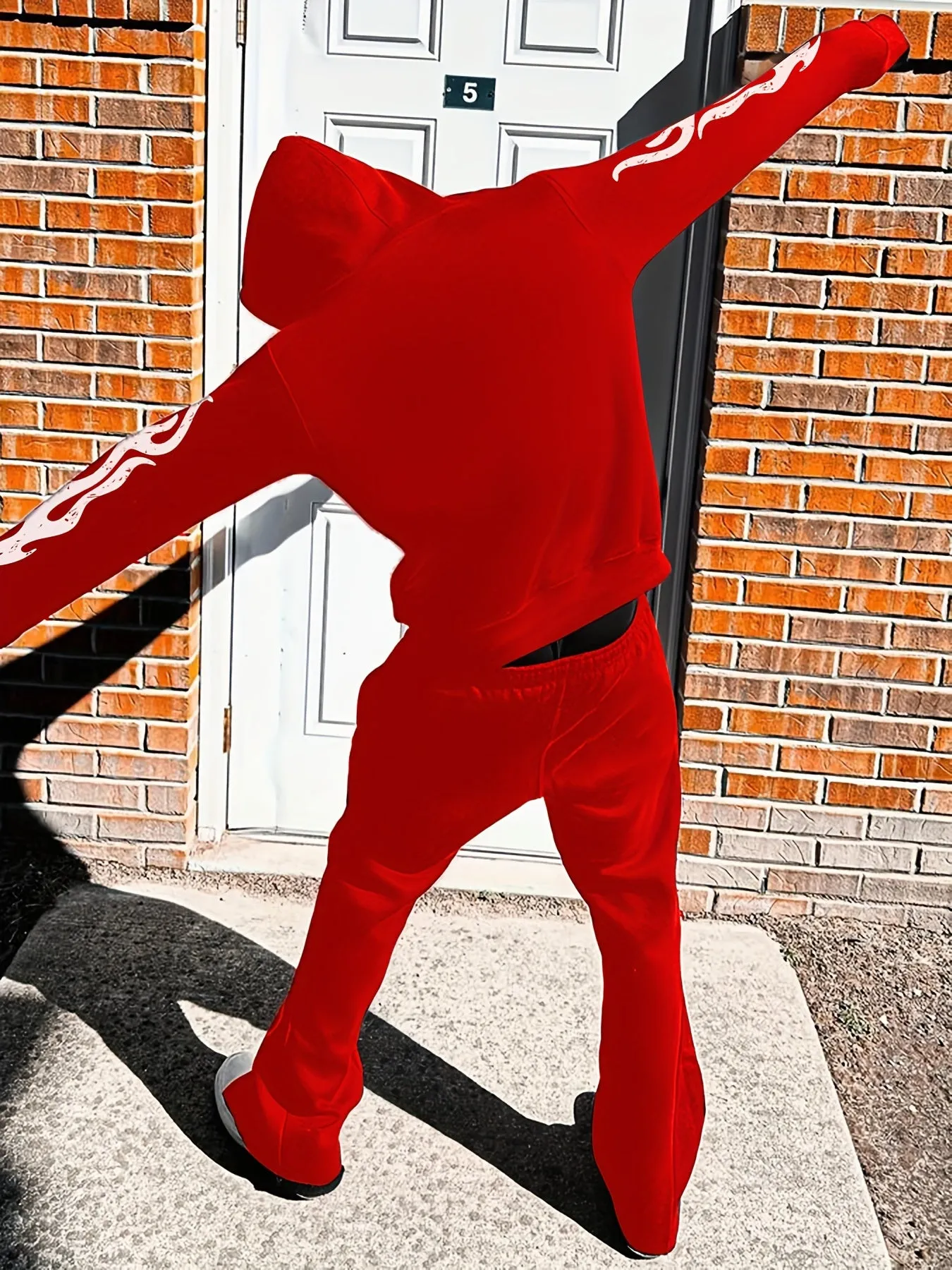 Men's Casual Loose-Fit Hoodie & Flared Pants Set