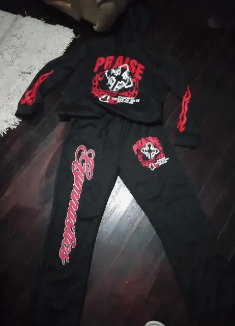 Men's Casual Loose-Fit Hoodie & Flared Pants Set